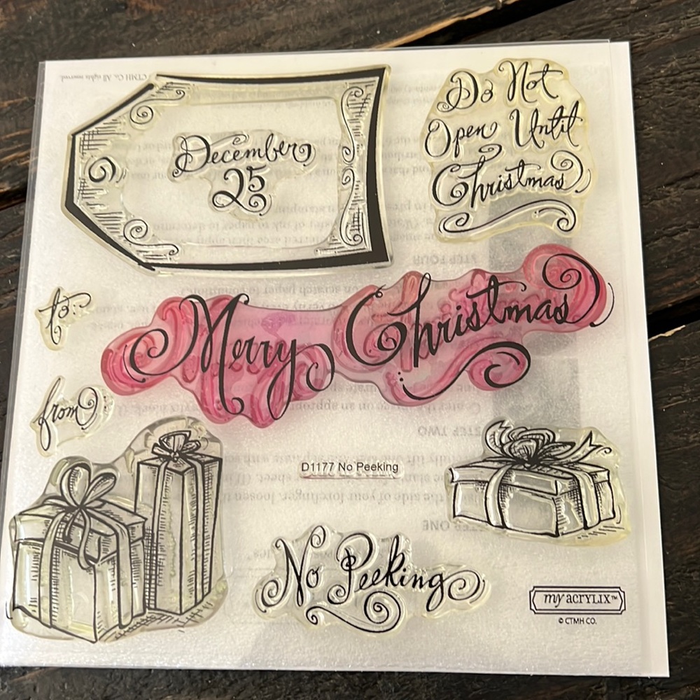 Close to my heart my acrylix stamp set-No Peeking